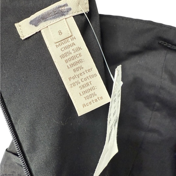 J. Crew Silk Black Taffeta Bra Strapless LBD Style 17409 NEW Party Minimalist - Picture 8 of 16